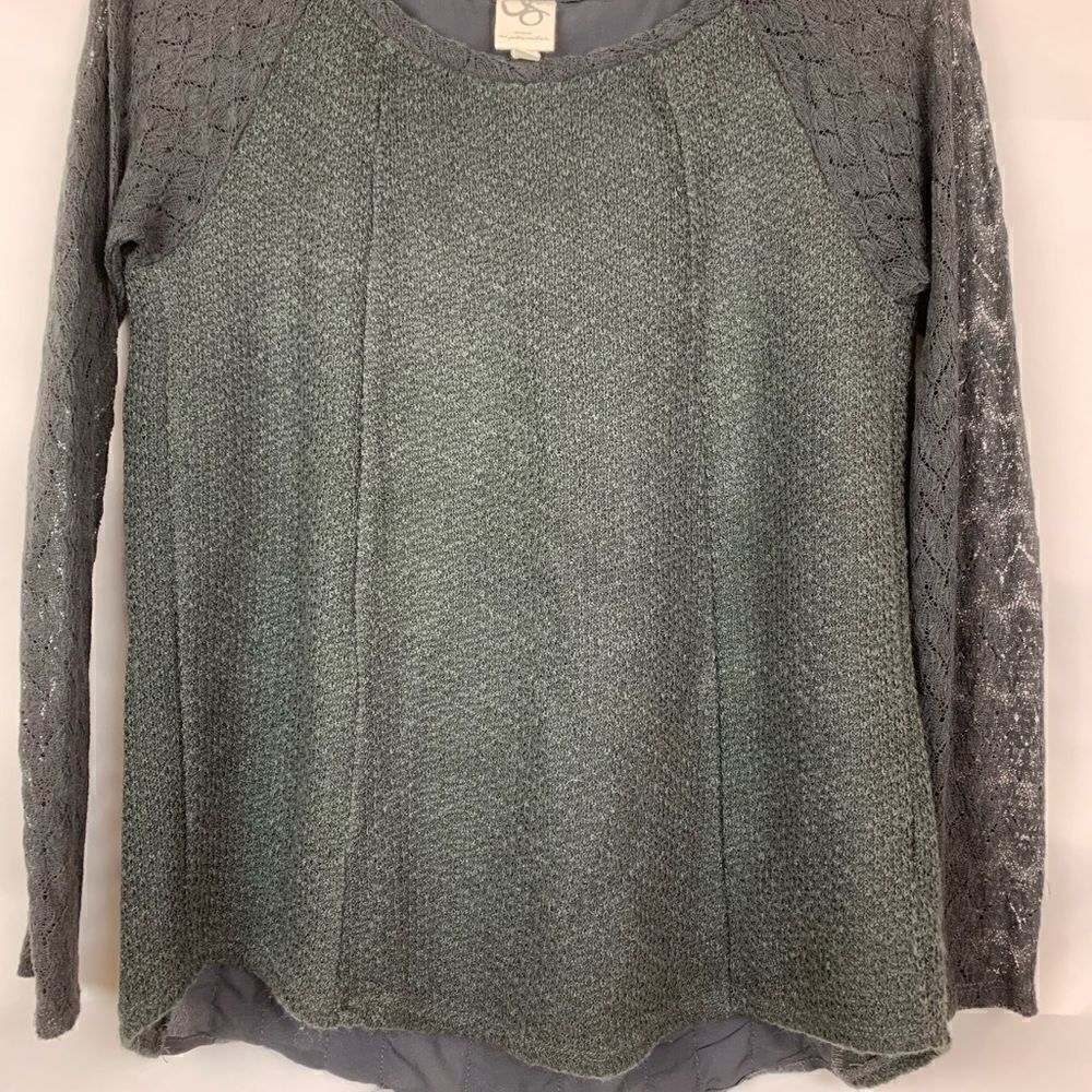 Anthropologie One September green/grey sweater